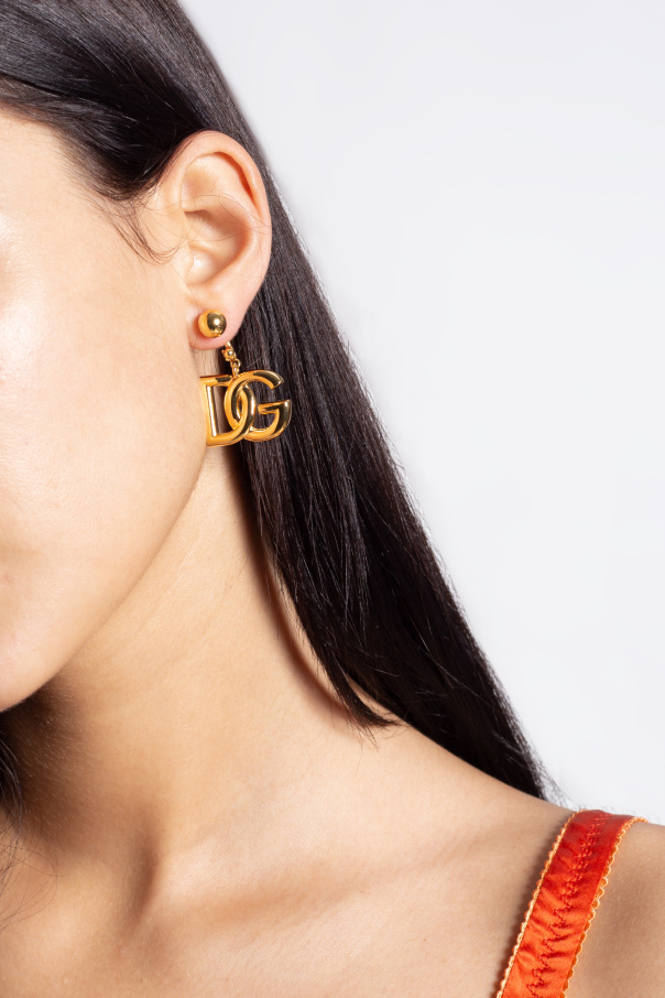 Gold Logo earrings Dolce & Gabbana - Dolce & Gabbana plaid
